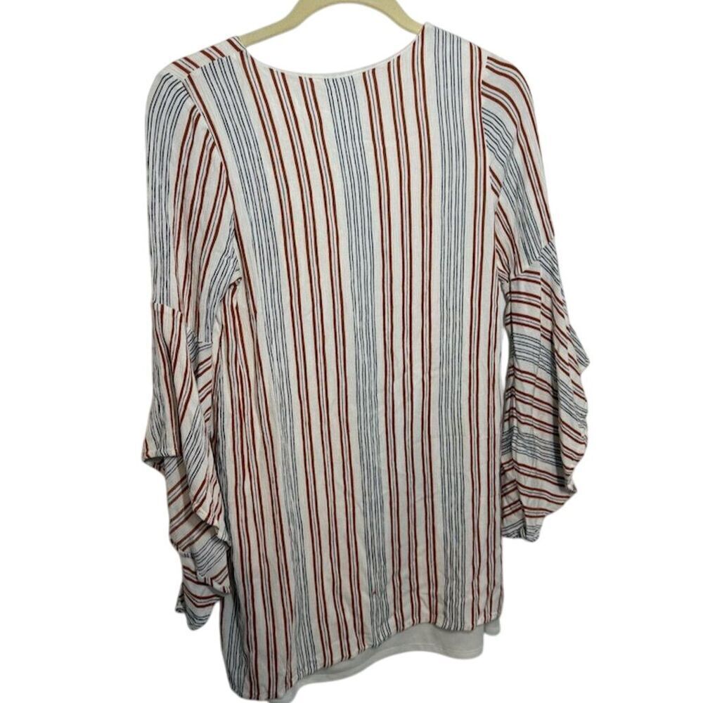 Altar'd State Striped V Neck Blouse Small - Picture 2 of 2